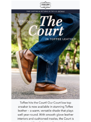 Thursday Boot Company - Toffee Hits The Court - New Sneaker!