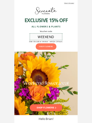 Serenata Flowers (United Kingdom) - Your weekend bloom boost🌺