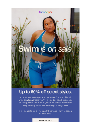 TomboyX - Did someone say 50% off swim?