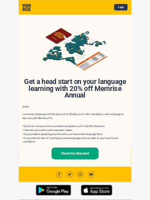 Memrise - 48 hrs left to get 20% off annual Memrise Pro