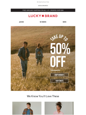 Lucky Brand - 🚨 STOP SCROLLING! Your Faves Are Up To 50% Off