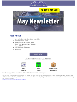 RockAuto - RockAuto May Newsletter | Early Edition