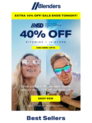 Blenders Eyewear - Your Bonus Deal: An Extra 10% Off—Just for You