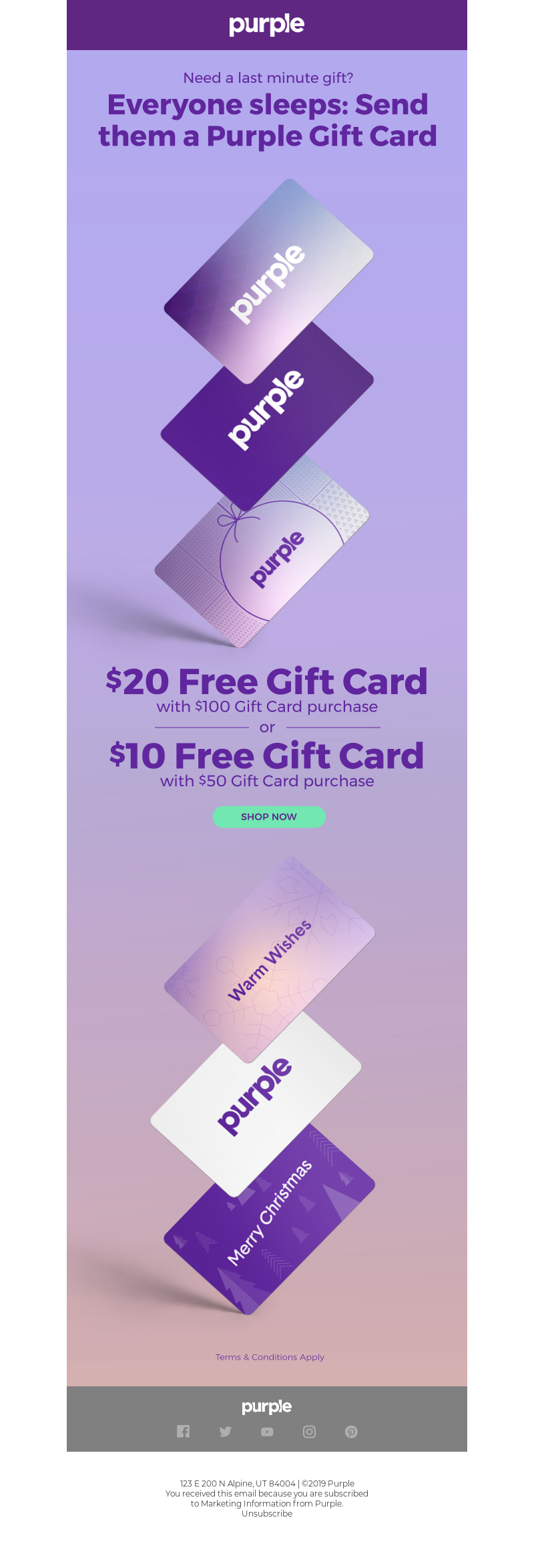 Purple - Purple Gift Card BOGO!