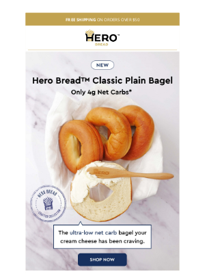 Hero Bread - 🥯 Bagels You’ll Love—Ultra-Low Net Carb & Cream Cheese Ready!