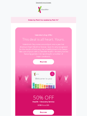 23andMe - Order by Feb 8 to receive by Feb 14 💝