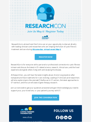 Cystic Fibrosis Foundation - Get your questions answered at ResearchCon!