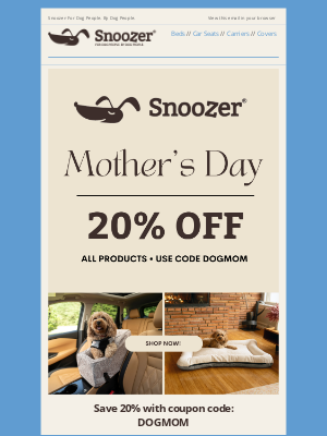 Snoozer Pet Products - Because Dog Moms Deserve a Little Extra Love 💖