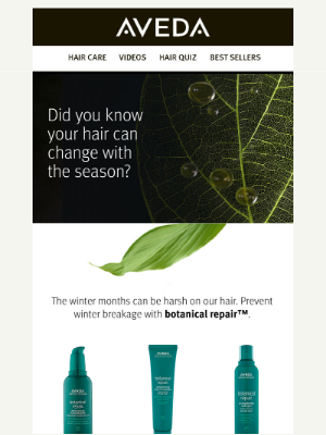 Aveda - marcus ehling, did you know your hair can change with the season?