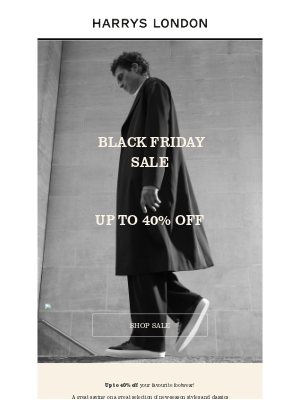 Harry's of London - Up to 40% off for Black Friday!