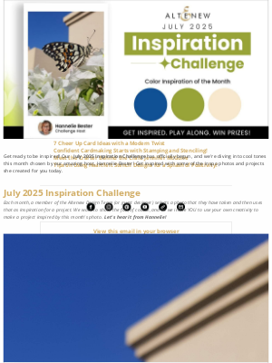 Altenew - July 2025  Inspiration Challenge | Butterfly Greetings