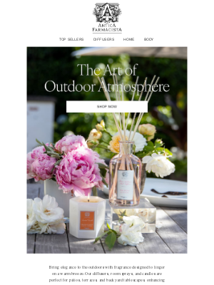 Antica Farmacista - The Finishing Touch to Outdoor Entertaining