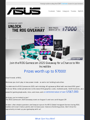 ASUS - Unlock the ROG Giveaway - Gamescom 2025 🎁