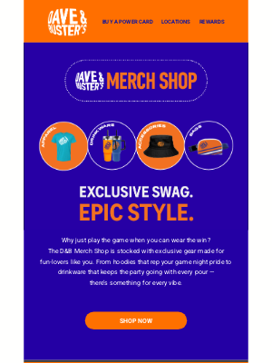 Dave & Buster's - Level Up Your Look at the Merch Shop