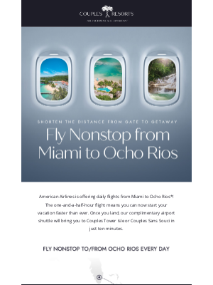 Couples Resorts - ✈️ New Nonstop Flights: Miami to Ocho Rios Daily!