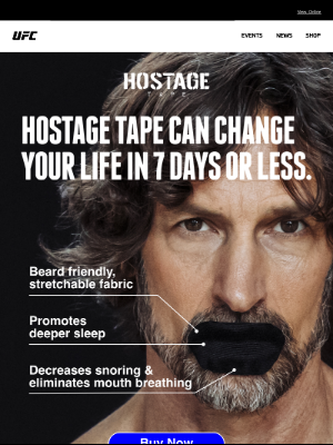 Ultimate Fighting Championship - Sleep Like Champ! Get Your UFC | Hostage Tape Bundle Today