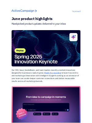 ActiveCampaign - New to ActiveCampaign: Your June updates