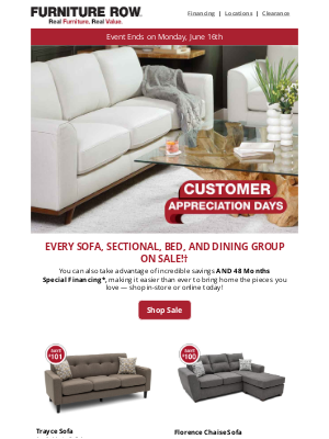 Furniture Row - Customer Appreciation Weekend is HERE