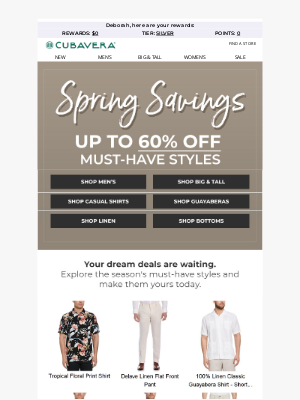 Perry Ellis - Spring Savings Starts NOW!