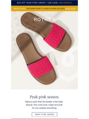 Rothy's - Pink is *the vibe* this summer. 🦩