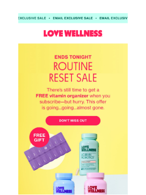 Love Wellness - Your free gift is about to disappear 🪄