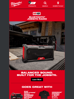Milwaukee Tool - Enhance Your Jobsite With the M18™ Bluetooth® Jobsite Radio