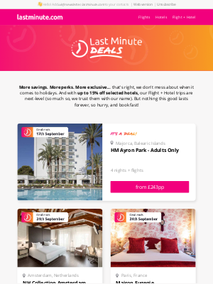Lastminute (United Kingdom) - Holiday from £129? THAT'S a Last Minute deal
