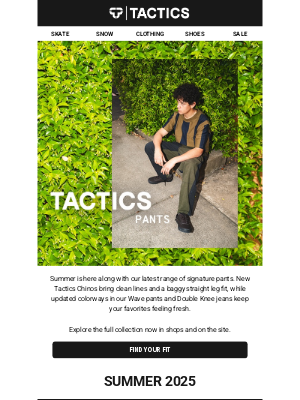 Tactics - Our pants just got a summer refresh