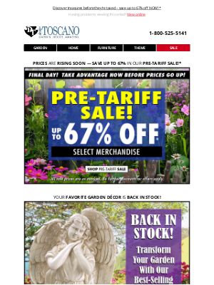 Design Toscano - 🚨 Last Chance - Save the Artifacts! Pre-Tariff Prices Vanish Soon 🚨