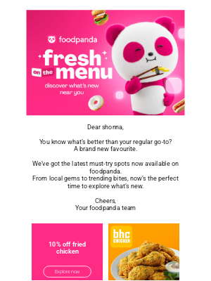Foodpanda (Singapore) - Hungry for something new? 👀