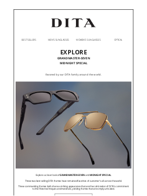 DITA Eyewear - Explore GRANDMASTER-SEVEN and MIDNIGHT SPECIAL