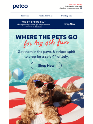 Petco - ❤️ Where the pets go to prep for big 4th fun 💙