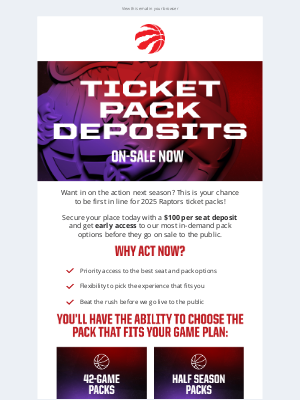 Toronto Raptors - Be First to Score Raptors Ticket Packs for Next Season 🏀🔥
