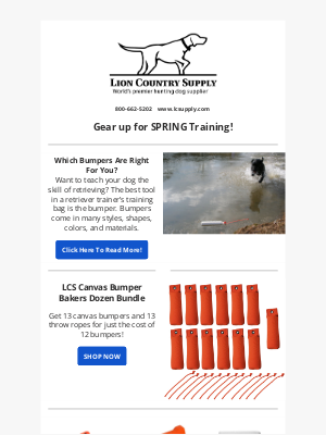 Lion Country Supply - Perfect Products For Spring Retriever Training! ☀️😎