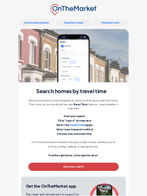 On The Market (United Kingdom) - Search homes by travel time