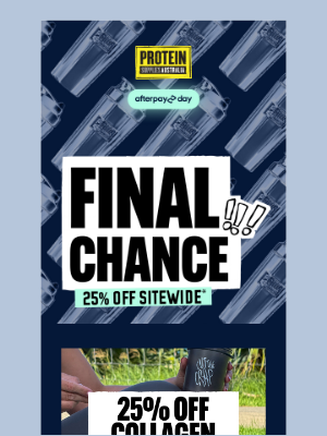 Protein Supplies (Australia) - 2 Days Left! Sitewide Sale Ends Soon