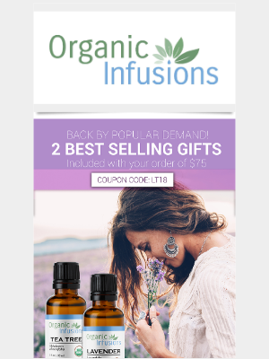 Organic Infusions - 2 FREE Gifts included with your order!