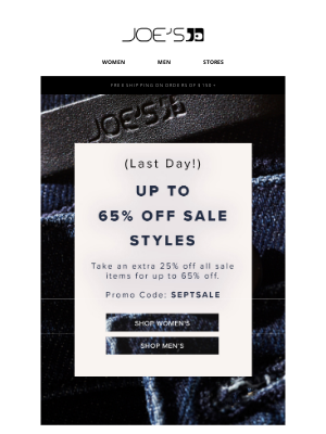 Joe's Jeans - Up to 65% OFF all sale styles