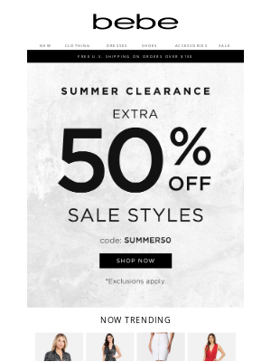 bebe - SALE ALERT! Extra 50% Off Sale Styles