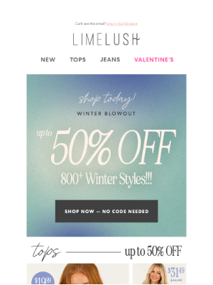 Lime Lush Boutique - ❄️🛍️ Winter Blowout is LIVE! up to 50% OFF Winter Looks