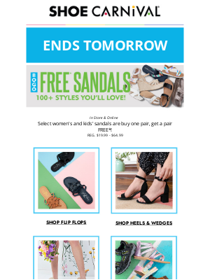 Shoe Carnival - 🌡️ Beat the heat with Buy 1 Get 1 FREE