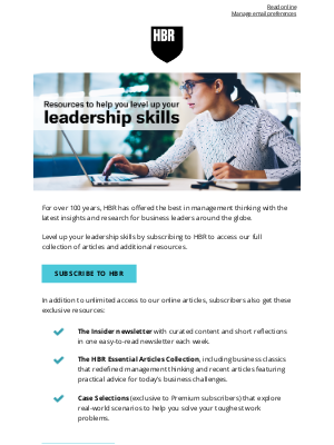 Harvard Business Review - Invaluable content for the leaders of today (and tomorrow)
