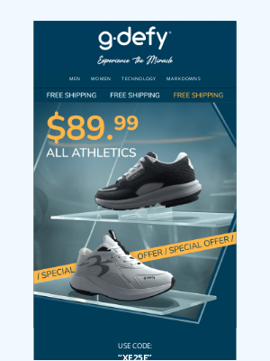 Gravity Defyer - It’s Now or Never: $89.99 Athletic Deal Ends Tonight! ⏳👟