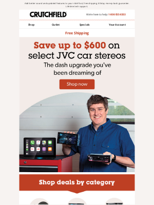 Crutchfield - Save BIG on select JVC car stereos 🎶