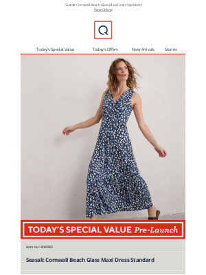 See Today's Special Value Pre-Launch: Seasalt Cornwall Beach Glass Maxi Dress Standard