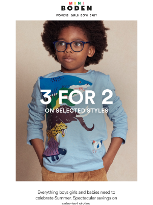 Boden (United Kingdom) - HURRY. Our 3 for 2 offer ends soon