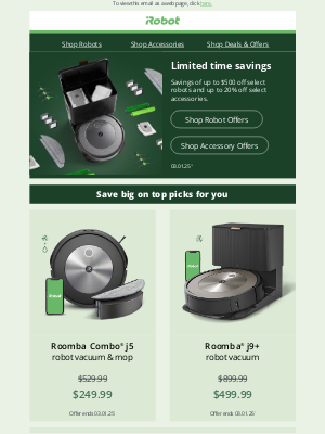 iRobot - Prices you don't want to miss inside.