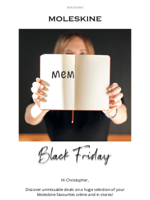 Moleskine - Black Friday: Members' Exclusive!