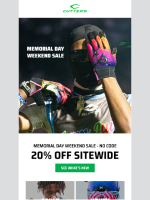 Cutters Sports - Memorial Day Weekend 🇺🇸 - 20% OFF SITEWIDE
