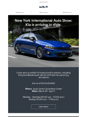 Kia Motors America - Peggy, see the upcoming Kia K4 at the NY International Auto Show.